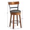 Set of 2 Swivel Counter Height Bar Stools Suitable for Bistro, Kitchen and More
